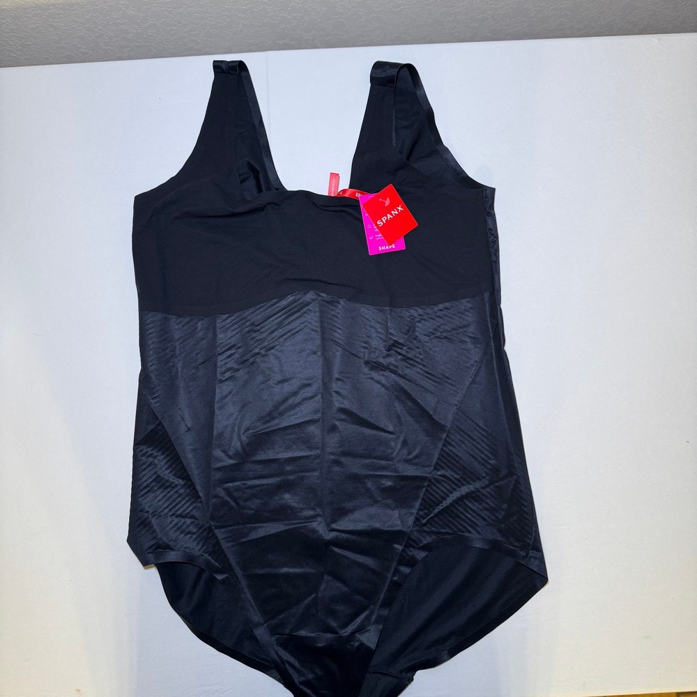 Spanx Shape Black Firm Control Bodysuit 3X NWT Targeted Compression Shapewear